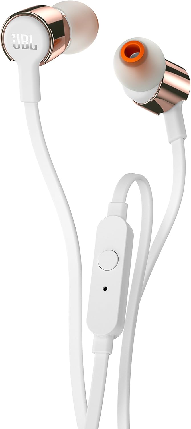ローズゴールド JBL T210 マイク付きカナル型イヤホン