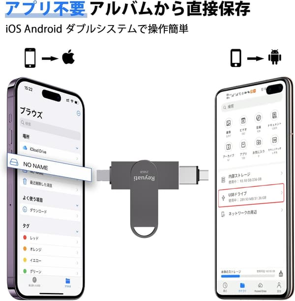 令和7年限定版 256GB USBメモリ 4in1 写真保存対応 スマホ・PC兼用 ブラック