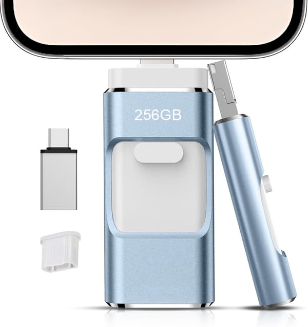 256GB USBメモリ 4in1 フラッシュドライブ スマホ・PC対応 写真移行用