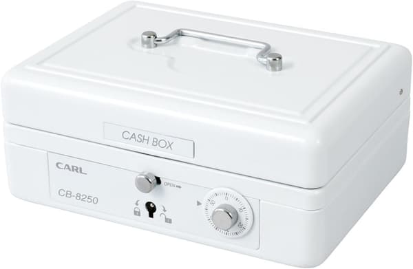 手提げ金庫 A6 ホワイト キャッシュボックス【カール事務器】