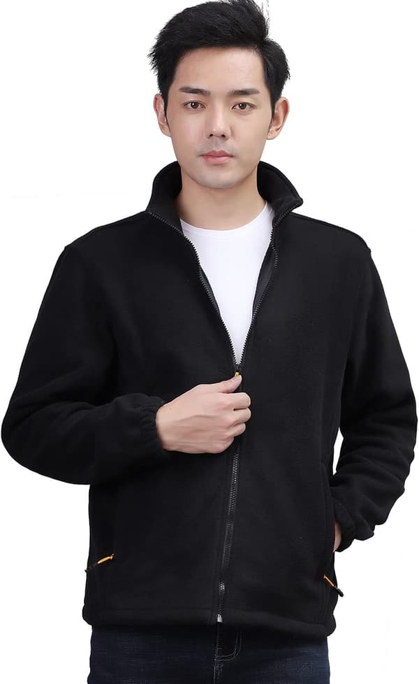 メンズ保温軽量フルジップ登山ジャケット春秋冬用
