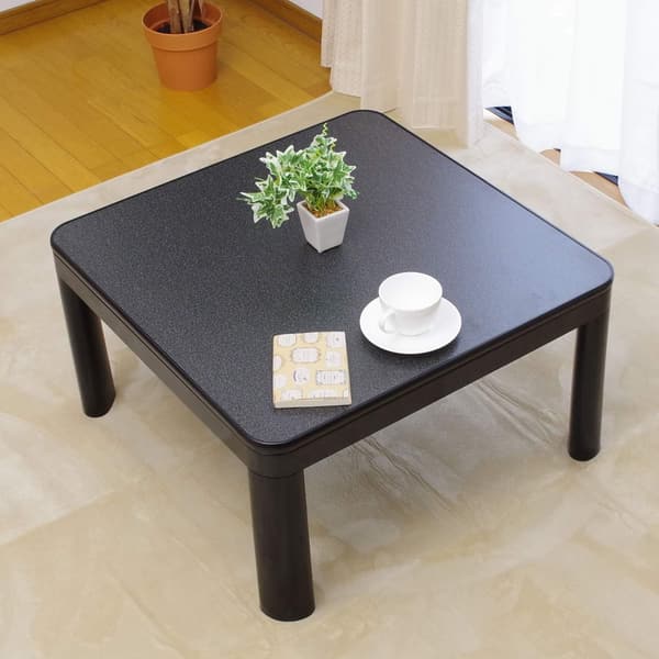 新生活向け リバーシブル天板 カジュアル正方形こたつ テーブル ブラック 60×60×38.5cm