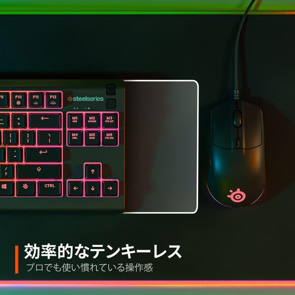 Apex 3 TKL ゲーミングキーボード 日本語配列 静音スイッチ IP32防滴 ブラック