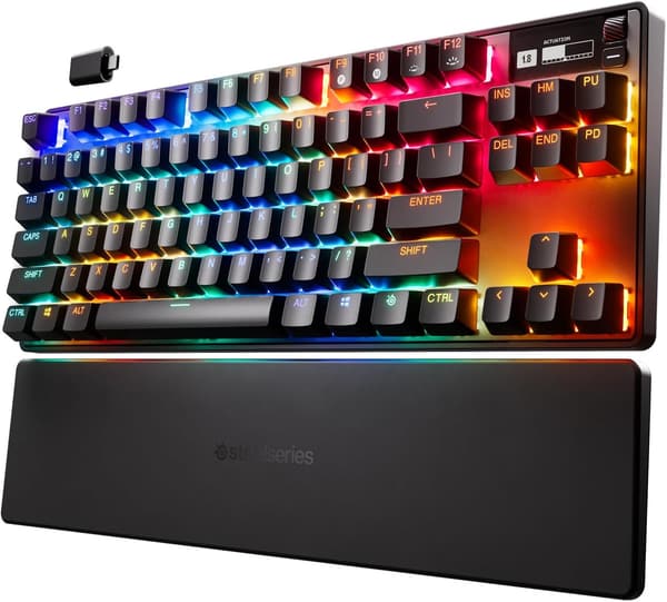 無線ゲーミングキーボード SteelSeries Apex Pro TKL WL 英語配列 有機ELディスプレイ搭載 OmniPointスイッチ