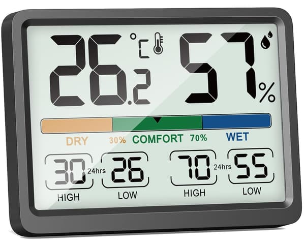 デジタル温湿度計 室内用 磁気吸引 大画面 最高最低表示 ℃/℉切替