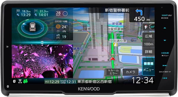 安心の日本製 9インチ カーナビ ケンウッド MDV-M910HDF 音声操作・ワイヤレスミラーリング対応 ブラック