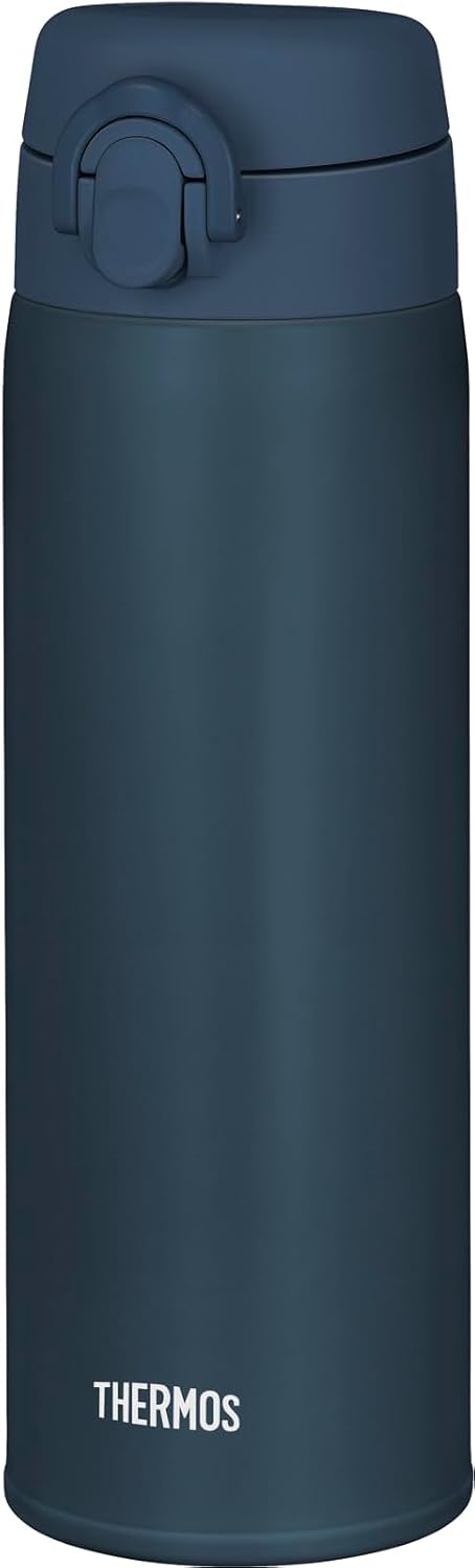 真空断熱水筒 500ml ダークネイビー ワンタッチオープン 軽量コンパクトタイプ
