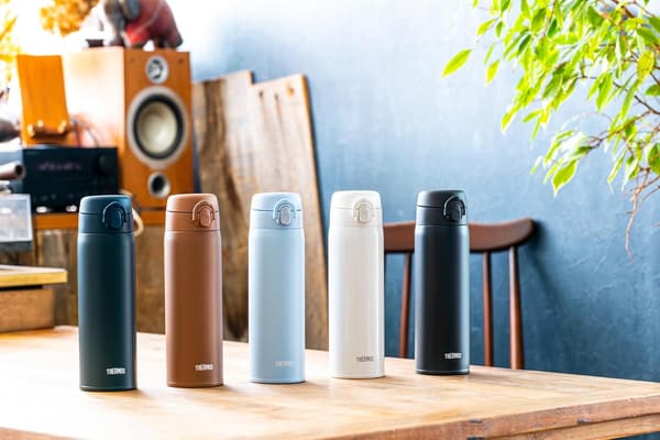 真空断熱水筒 500ml ダークネイビー ワンタッチオープン 軽量コンパクトタイプ