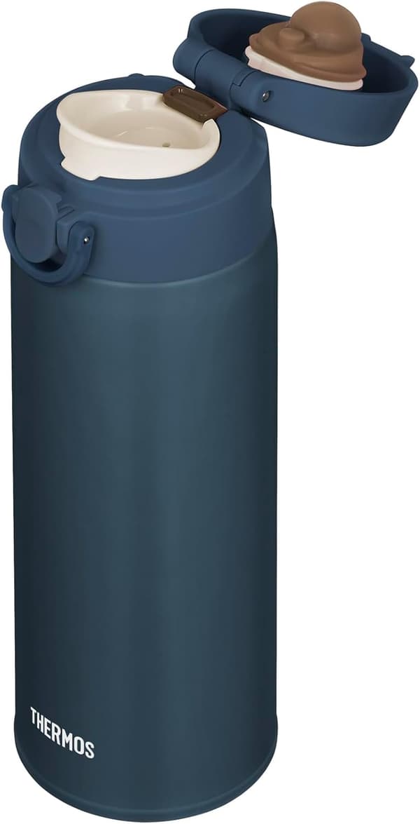 真空断熱水筒 500ml ダークネイビー ワンタッチオープン 軽量コンパクトタイプ