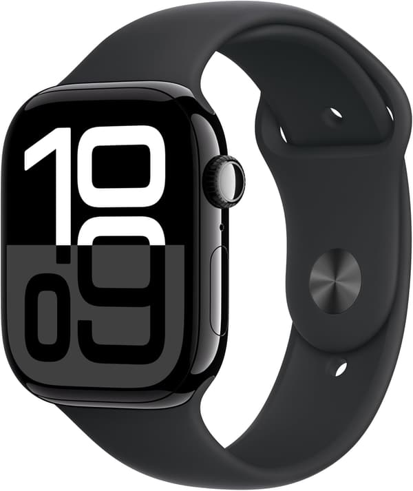 Apple Watch Series 10 GPSモデル 46mm ブラックアルミケース ブラックスポーツバンド M/L