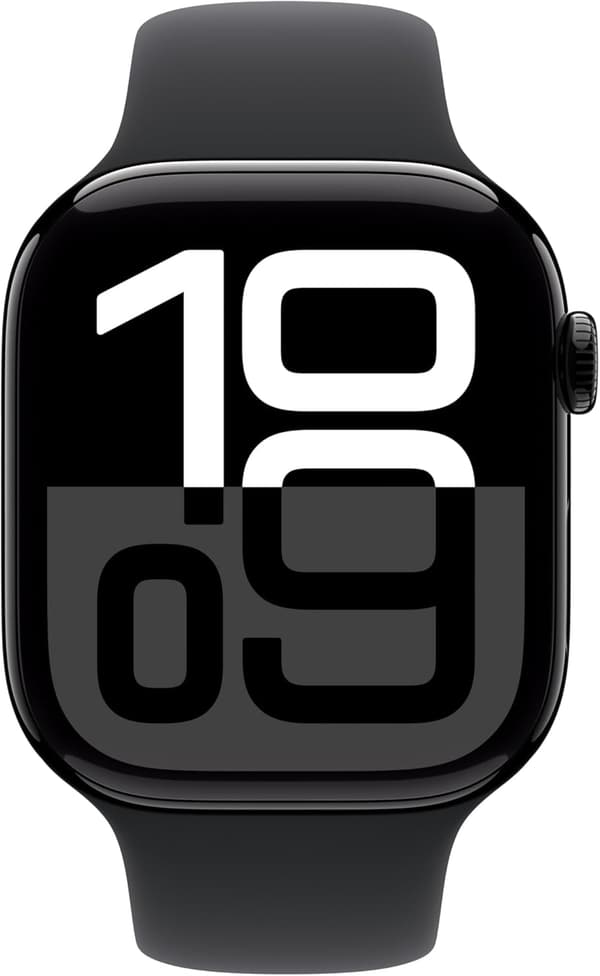 Apple Watch Series 10 GPSモデル 46mm ブラックアルミケース ブラックスポーツバンド M/L