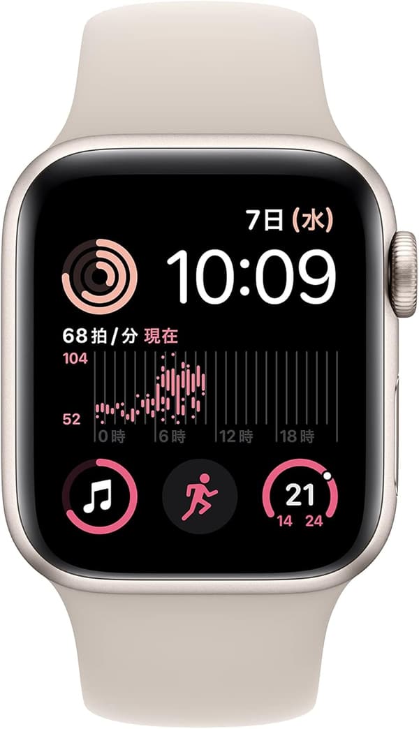 Apple Watch SE 第2世代 GPSモデル 40mm スターライトアルミニウムケース・スポーツバンド