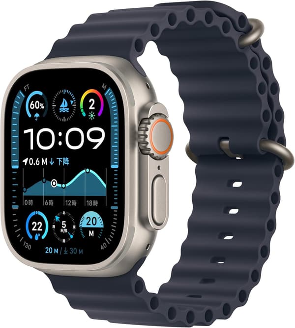Apple Watch Ultra 2 GPS + Cellularモデル 49mm ナチュラルチタニウムケース スポーツ向けスマートウォッチ