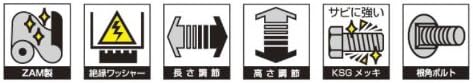エアコン室外ユニット据付架台（平地・傾斜用） B-HZAM3