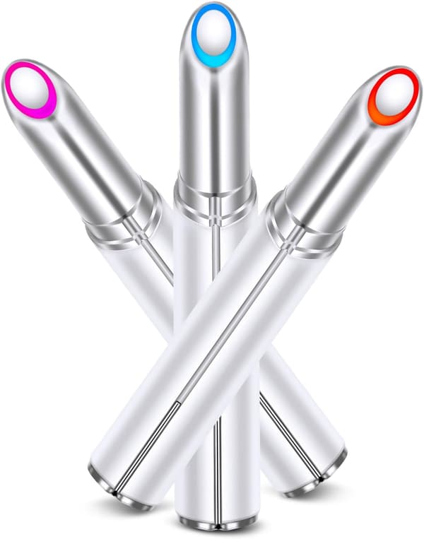 リフトアップ美顔器 目元用 温熱イオン導入 3色LED 3モード充電式 男女兼用 自宅用【2025年新モデル】