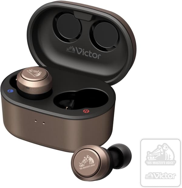 Bluetoothワイヤレスイヤホン ノイズキャンセリング 最大21時間再生 防水 マイク付き ブロンズ