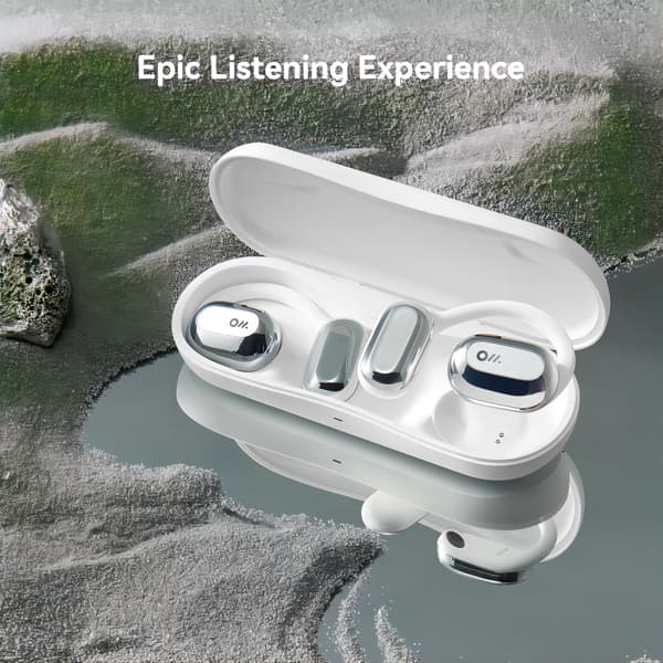 Oladance OWS1 開放型ワイヤレスイヤホン Bluetooth5.2 - 16時間再生・快適装着(シルバー)