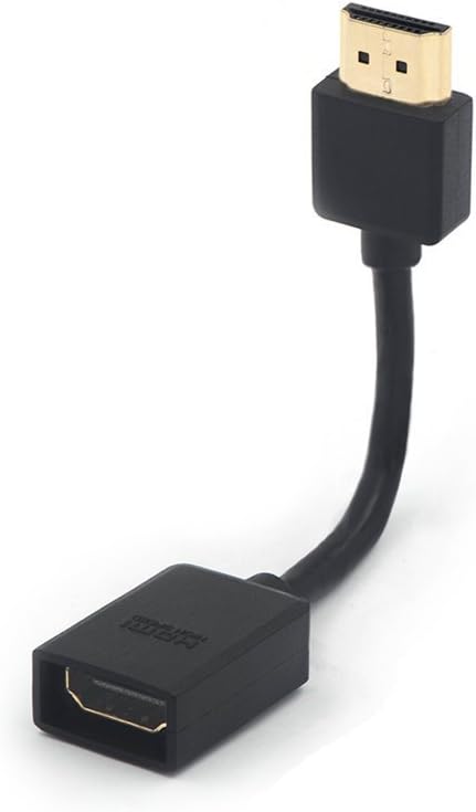 HDMI延長ケーブル 4K対応 14cm スリムタイプ 変換アダプター オス-メス