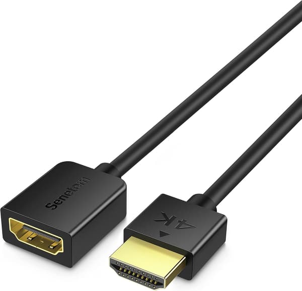 HDMI2.0延長ケーブル 1m (オス-メス) - ハイスピード対応