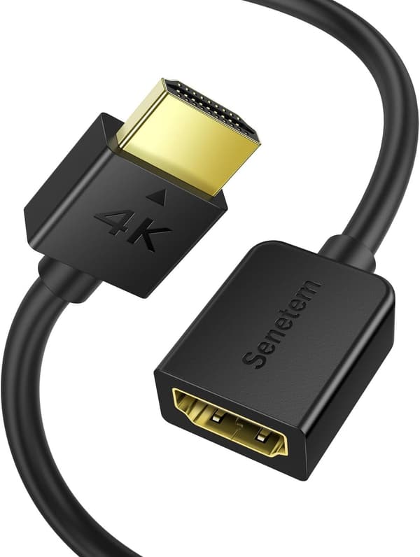 HDMI2.0延長ケーブル 1m (オス-メス) - ハイスピード対応