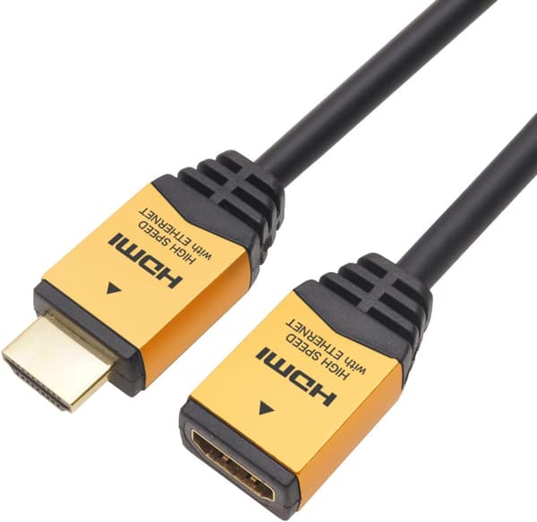 ゴールドHDMI延長ケーブル2m
