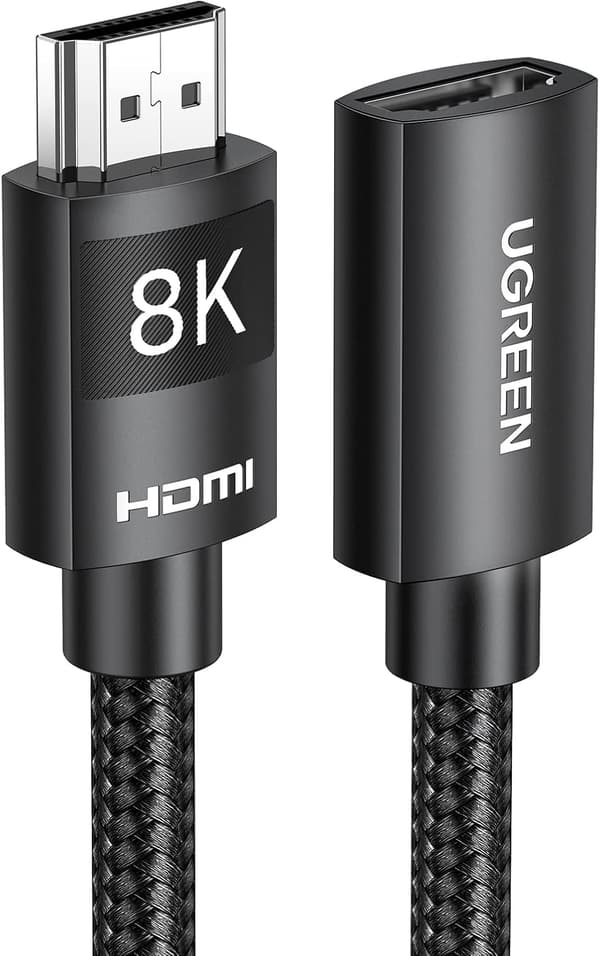 8K対応 HDMI延長ケーブル 48Gbps HDMI2.1 オス-メス 0.5M