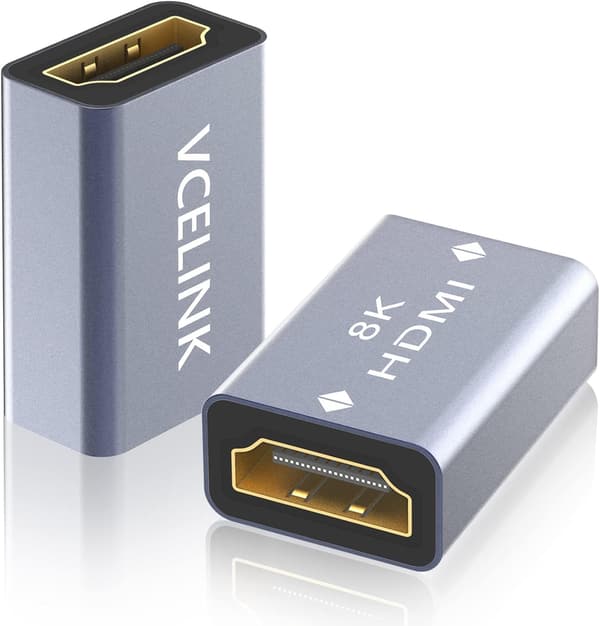 HDMI 2.1延長コネクター メスメス 中継アダプター 8K/4K対応 2点セット