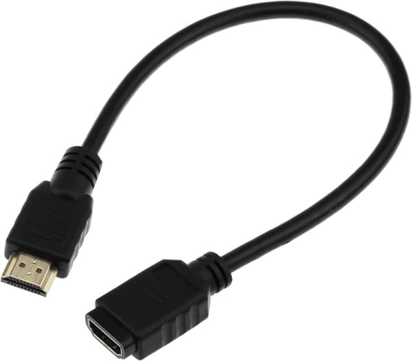 ファイヤーTVスティック対応 HDMI延長ケーブル 金メッキ 30CM ブラック