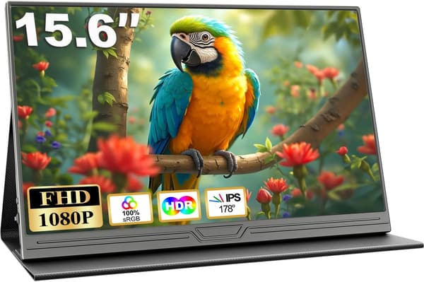 ポータブルゲームモニター 15.6インチ 1080P IPS 薄型軽量 スピーカー内蔵