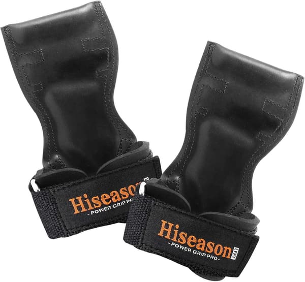 パワーグリップ 強化型ラバー製 筋トレ用滑り止め 握力補助 左右セット 黒