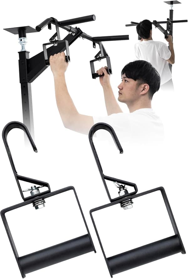 日本製 ロールハンドル 2個セット 筋トレ器具 家トレ用 チンニングマシン シーリングマウント 金属製