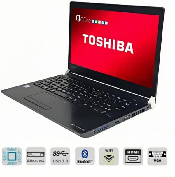 整備済み 東芝 DynaBook R73 13.3インチ 軽量ノートPC Core i5 メモリ8GB SSD256GB Windows 11 Office 2019搭載
