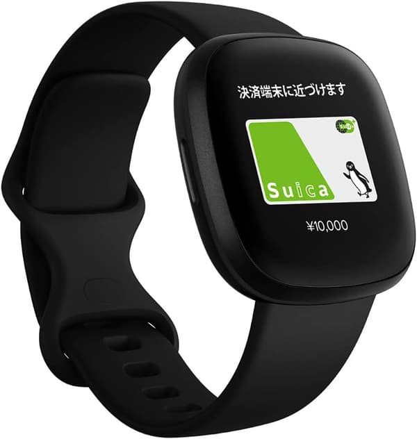 Fitbit Versa 3 GPSスマートウォッチ Alexa搭載 ブラック L/Sサイズ [日本正規品]
