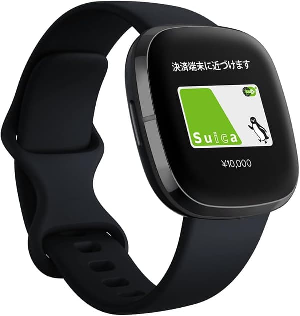 Fitbit Sense スマートウォッチ カーボン/グラファイト - Alexa＆GPS搭載、6日間以上のバッテリーライフ