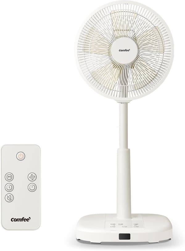 静音リビング用扇風機 ACモーター リモコン付き 省エネ 小型 洗える ベージュ