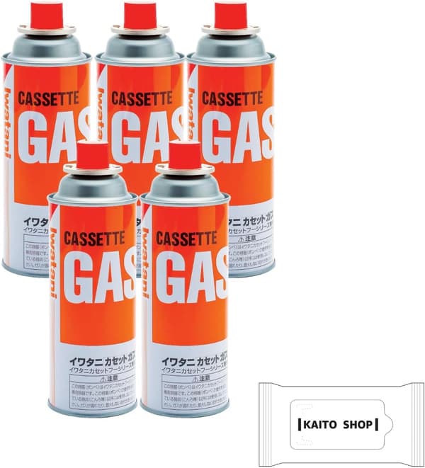 オリジナルティッシュ付き IWATANI カセットガス オレンジ CB-250-OR (5本)