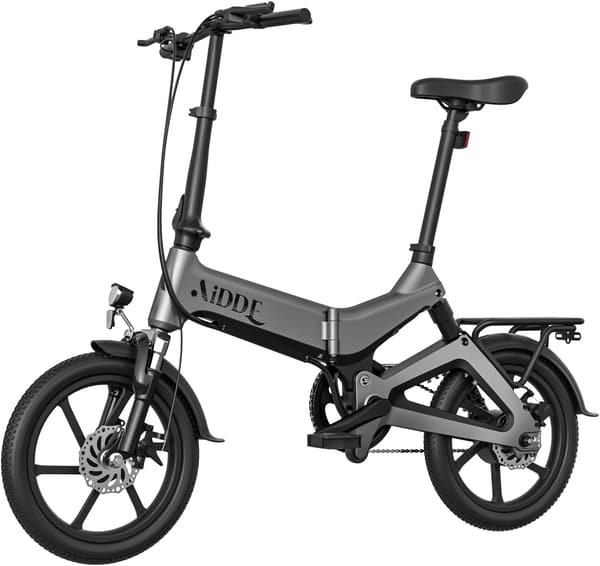 2024年新仕様 AiDDE 16インチ 電動アシスト自転車 折りたたみ式 最大走行距離100㎞ 公道可 5段アシストモード ダブルサスペンション
