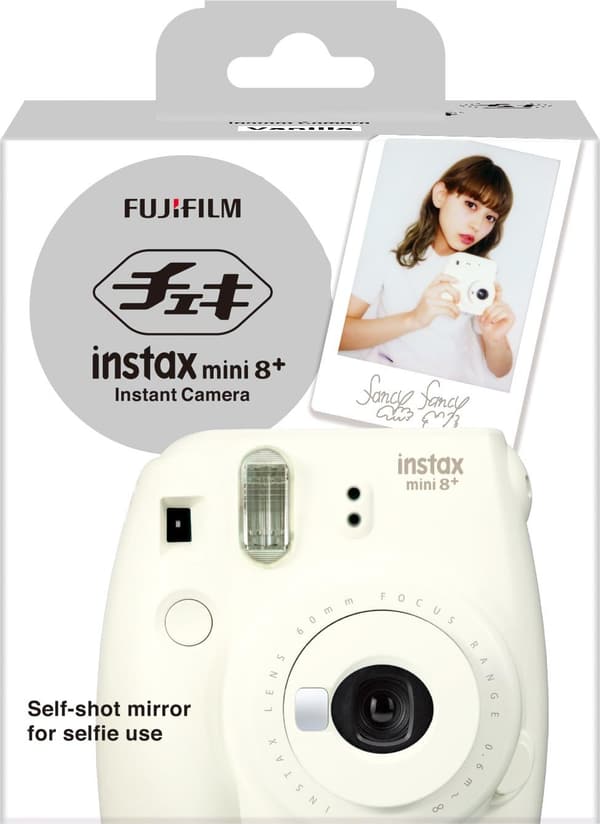 接写レンズ付き FUJIFILM チェキ instax mini8プラス バニラ