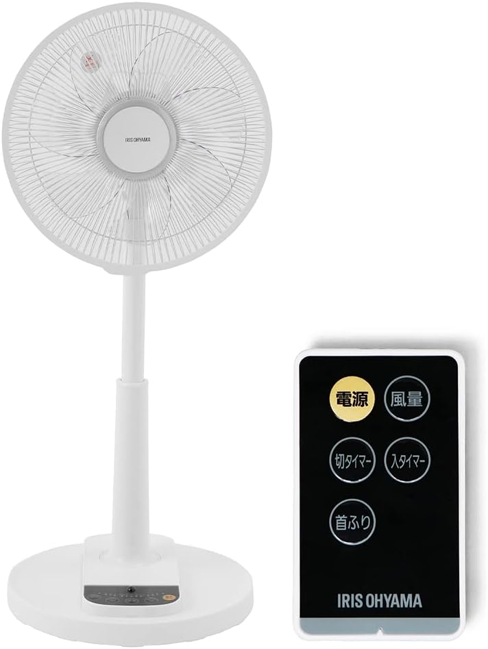 アイリスオーヤマ DCモーター静音扇風機 リモコン・タイマー付き 白 LFD-306L