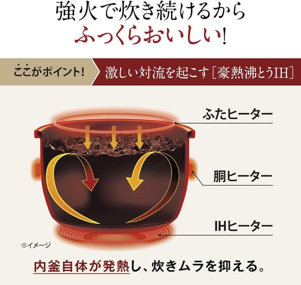 極め炊きIH炊飯器 5.5合 日本製 ブラック 30時間保温
