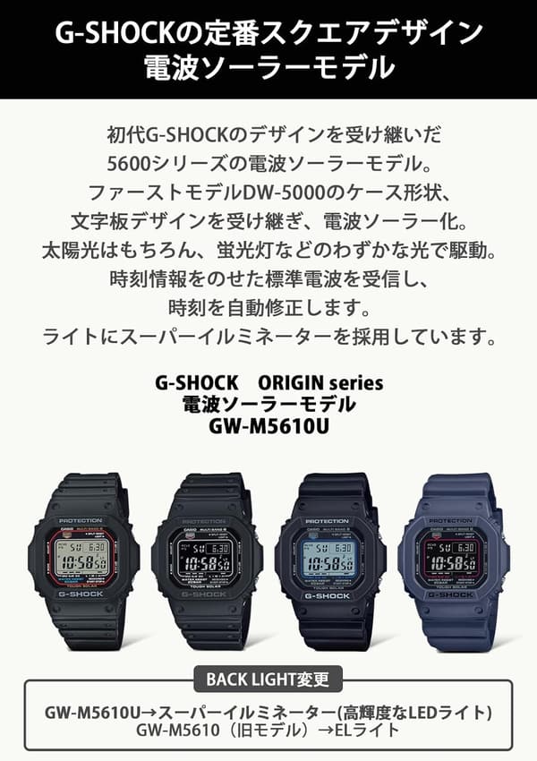 電波ソーラー腕時計 メンズ用 スーパーイルミネーター ブラック GW-M5610U-1JF
