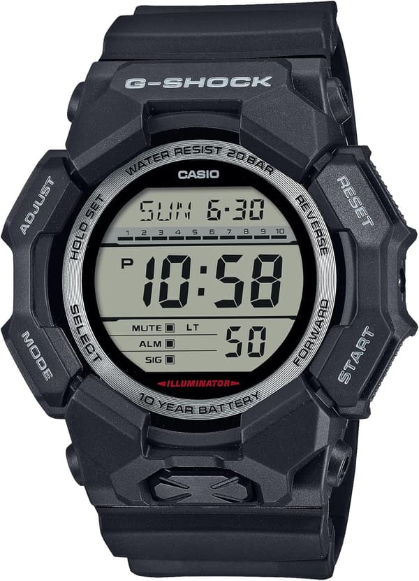 ロングライフバッテリー採用カシオGショック腕時計GD-010-1JF メンズ ブラック