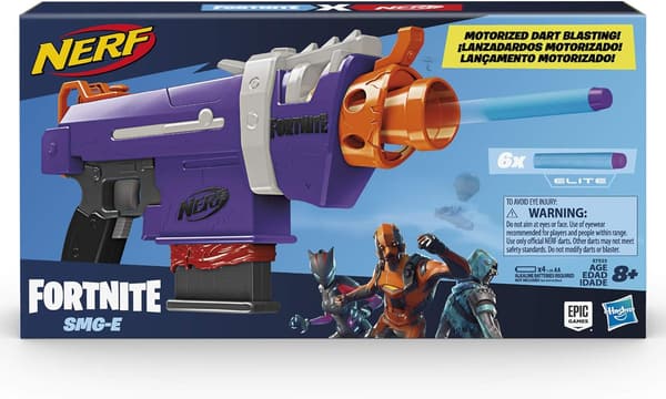 フォートナイト ナーフ SMG-E サブマシンガン型レプリカ ブラスター 公式ダーツ6本付き お子様・ティーン・大人向け