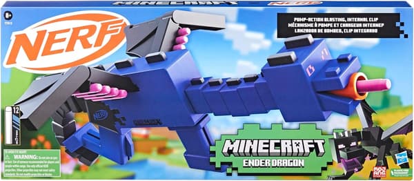 Minecraft エンダードラゴンデザイン ナーフブラスター 4ダーツクリップ付 12本エリートダーツ付き 正規品