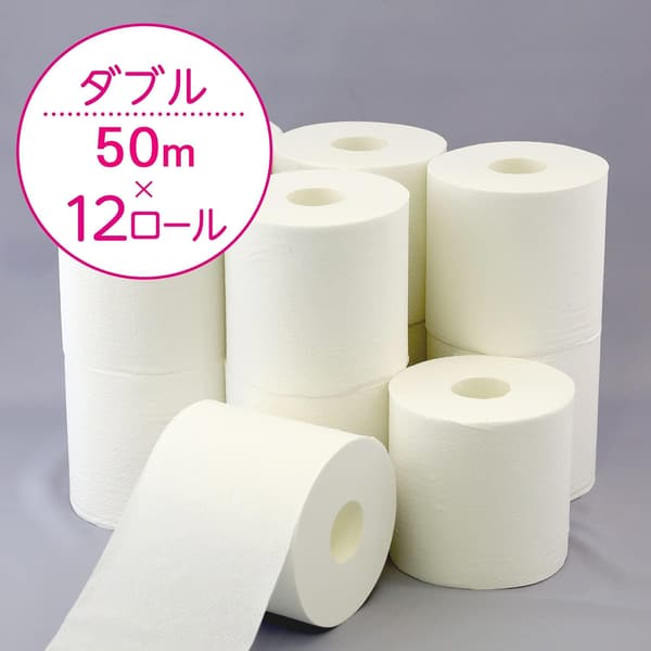 スコッティ フラワーパック 50mダブルトイレットペーパー 12ロール分