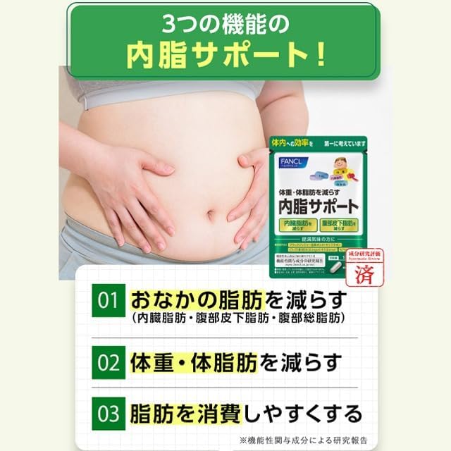 内脂サポート サプリメント 30日分 ブラックジンジャー配合