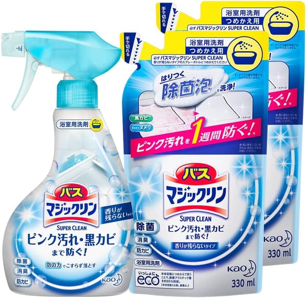バスマジックリン SUPERCLEAN 香りが残らない詰め替え用セット