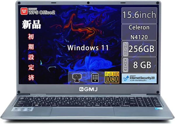 Windows 11搭載 15.6インチノートパソコン メモリ8GB SSD256GB 日本語キーボード Celeronモデル