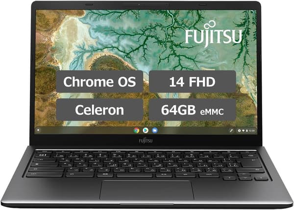 富士通 FMV Chromebook WM1/F3 ノートパソコン（14型/Chrome OS/Celeron 6305/4GB/64GBフラッシュメモリ/ダーククロム）