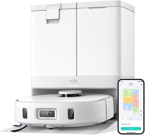 Eufy X10 Pro Omni ロボット掃除機 自動ゴミ収集&モップ自動洗浄機能搭載【AIカメラ&アプリ操作対応】ホワイト